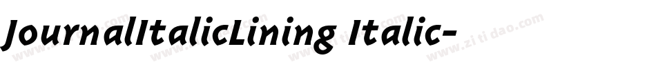 JournalItalicLining Italic字体转换